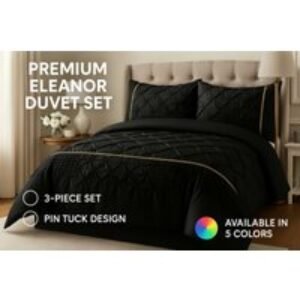 Premium Polycotton Easy-Care Eleanor Duvet Set - Modern