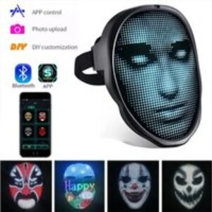 LED Light Up Face Mask - Customisable