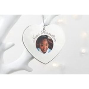 Personalised Heart Shaped Frame for Christmas Tree Decoration | Wowcher