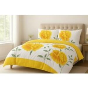 Floral Polycotton Duvet Cover Set - Soft