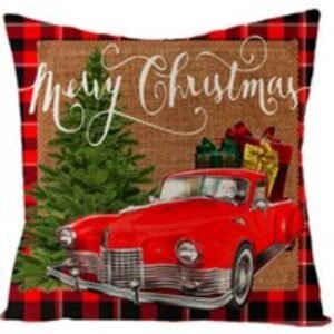 Festive Woven Decorative Christmas Pillow Covers - Single or Set of 4 | Wowcher