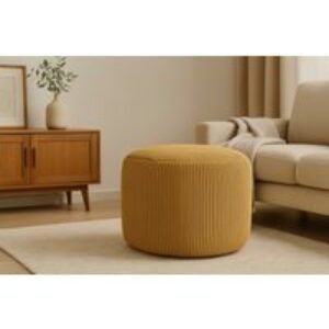 Oval Jumbo Cord Pouffe Bean Bag Footstool - Plush Shredded Foam