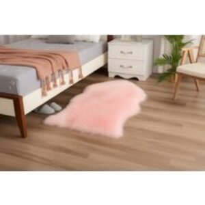 Faux Fur Fluffy Sheepskin Rug in 2 Sizes and 9 Colours | Wowcher