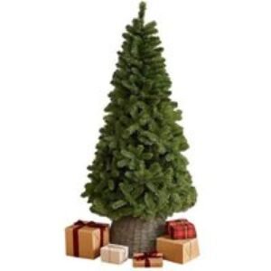 7ft Snow-Flocked Artificial Scandinavian Spruce Christmas Tree - Multiple Styles & Space-Saving Half-Tree Option | Wowcher