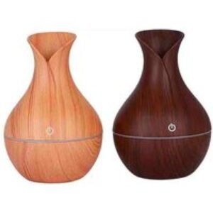130ml USB Air Mist Humidifier Table Lamp - Modern Wood Grain