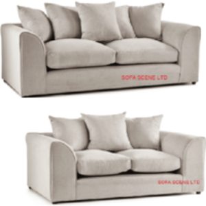 Modern Grey Fabric 3+2 Seater Sofa Set - Contemporary Living Room Comfort | Wowcher