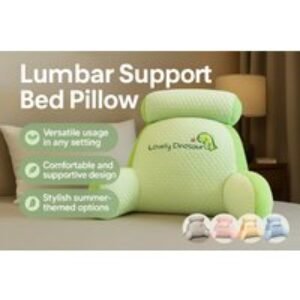 Lumbar Support Bed Pillow - Premium Comfort in 2 Sizes & 5 Designs | Wowcher