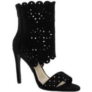 Black Women's Knee High Breathable Cut-Out Slip-On Sandals - Summer Flat Comfort Shoes | Wowcher