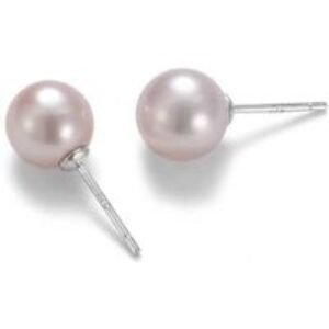 Elegant Sterling Silver Pearl Stud Earrings | Wowcher