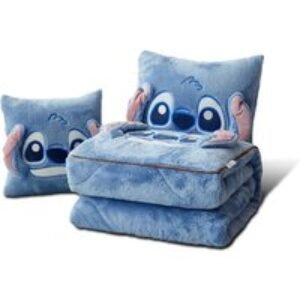 Cartoon  2-in-1 Machine Washable Polyester Pillow Blanket - Cosy