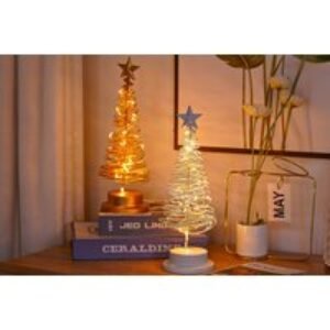 Christmas Tree Table Centerpiece Iron Night Lamp in 4 Styles | Wowcher