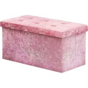 Double Velvet Ottoman Storage Box in 6 Colour Options | Wowcher