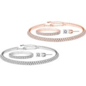 Swarovski Crystal Jewellery Tri-Set: Double Row Necklace