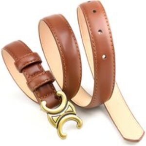 Unisex Black Designer  Faux Leather Belt - 4 Colours | Wowcher