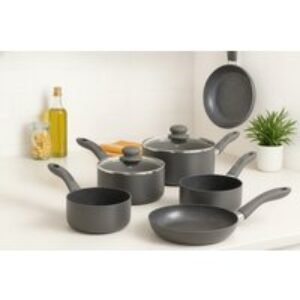 Durastone 5-Piece Grey Non-Stick Ceramic Pan Set - Induction Compatible