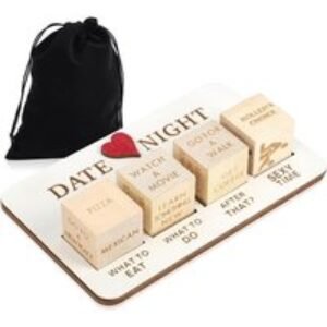Wooden Decorative Dice Set - Handcrafted Home Accent for Couples