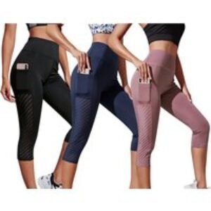 High Waist Hip Lift Yoga Leggings in 4 Sizes and 5 Colours | Wowcher