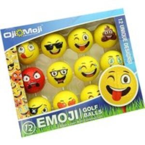 Emoji Golf Balls Set - Novelty Sports Gift for Family Outdoor Fun (12 Pack) | Wowcher