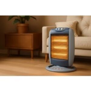 1200W Halogen Oscillating Electric Portable Heater - Compact & Efficient | Wowcher