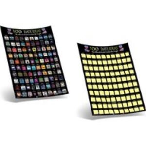 100 Dates Scratch Off Wall Art Poster for Couples - Interactive Home Decor