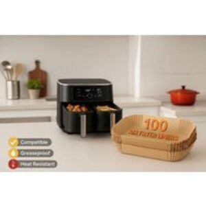 100-Pack Air Fryer Liners - Greaseproof
