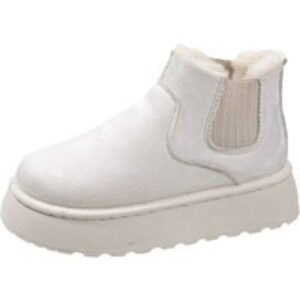 Unisex Beige Designer  rm   Faux Fur Lined Ankle Boots | Wowcher