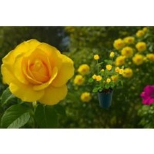 Floribunda Yellow Rose Bush - Flowering Shrub