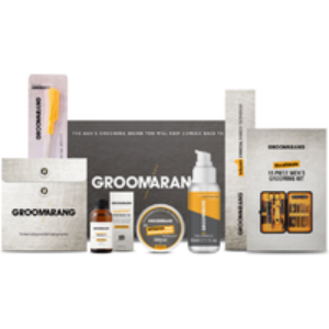 Men's 22pc Groomarang Grooming Kit - All-in-One Beard Shaping & Travel Set | Wowcher