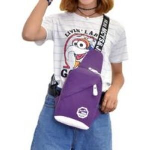 Unisex Black Water-Resistant Nylon Crossbody Chest Bag - Adjustable Strap