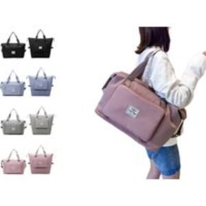 Large Capacity Waterproof Folding Travel Handbag - 4 Colours | Wowcher