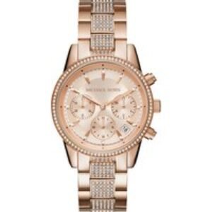 Michael Kors Ritz Ladies Quartz Chronograph Watch - Stainless Steel