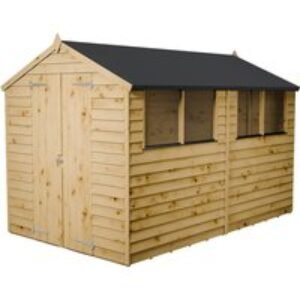 Mercia Overlap Apex Wooden Apex Shed - Flexible Sizes & Secure! | Wowcher