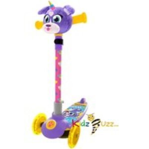 3-Wheeled Plush Head Kids Scooter - Light-Up