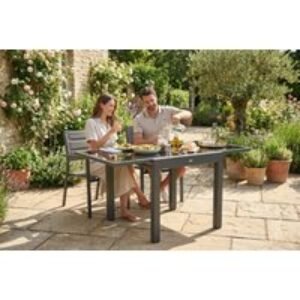 Modern Extendable Aluminium Outdoor Dining Table - Weather-Resistant