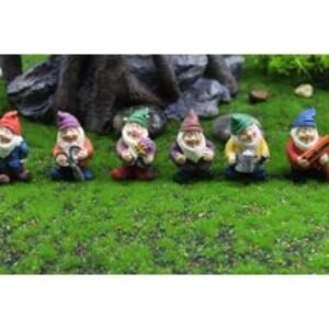 Set of 7 Hand-Painted Resin Garden Gnomes - Outdoor Decor | Wowcher