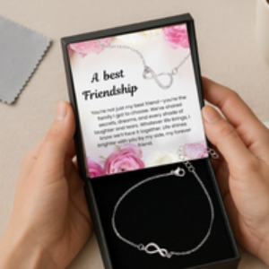Infinity CZ Friendship Bracelet - Rhodium Plated