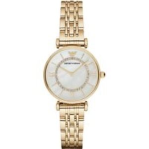 Emporio Armani Women's Gold Watch w/ Mother of Pearl Dial AR1907 | Wowcher