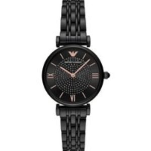 Emporio Armani AR11245 Quartz Ladies Watch - Black-Ion Stainless Steel