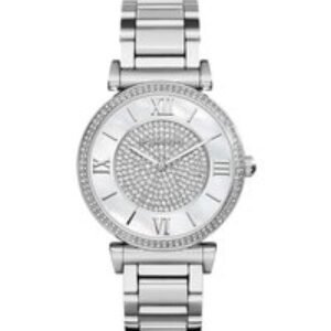 Michael Kors MK3355 Ladies Quartz Watch with Crystal-Studded Dial | Wowcher