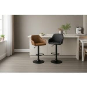 Adjustable Swivel Bar Stools Set of 2 - 2 Styles | Wowcher