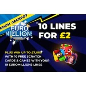 10 EuroMillions Lines & 10 Instant Win Games with Lotto Social | Wowcher