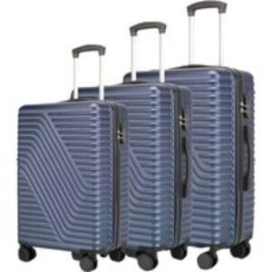 PRICE DROP! 3-Piece ABS Hard Shell 4-Wheel Suitcase Set - Lightweight Luggage | Wowcher