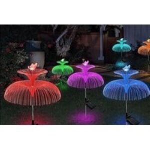 Solar Butterfly Fibre Optic Garden Lights | Wowcher