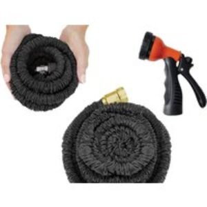 Expandable Anti-Kink Garden Hose with Multi-Mode Spray Nozzle - 5-in-1