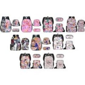 Durable Polyester School Backpack & Lunch Set - 9 Pop-Star  Styles For Kids | Wowcher