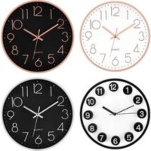 12-inch Modern Glass Quartz Wall Clock - Silent Sweep