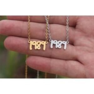 Taylor Swift  'Eras Tour' Pendant Necklace - Adjustable Stainless Steel Chain in Gold or Silver