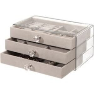 3-drawer Acrylic Jewellery Storage Box - 2 Colours | Wowcher