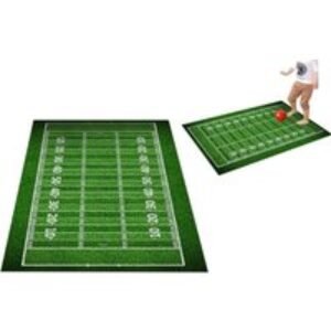Football Field Crystal Velvet Play Area Rug - Anti-Slip