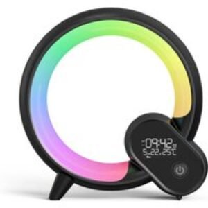 Modern LED Q-Shaped Sunrise Alarm Clock Table Lamp - ABS+PC